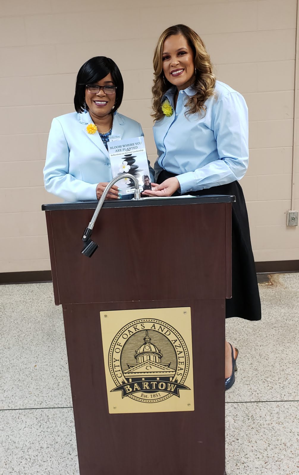 Dr. Crystal Davis delivering a speech